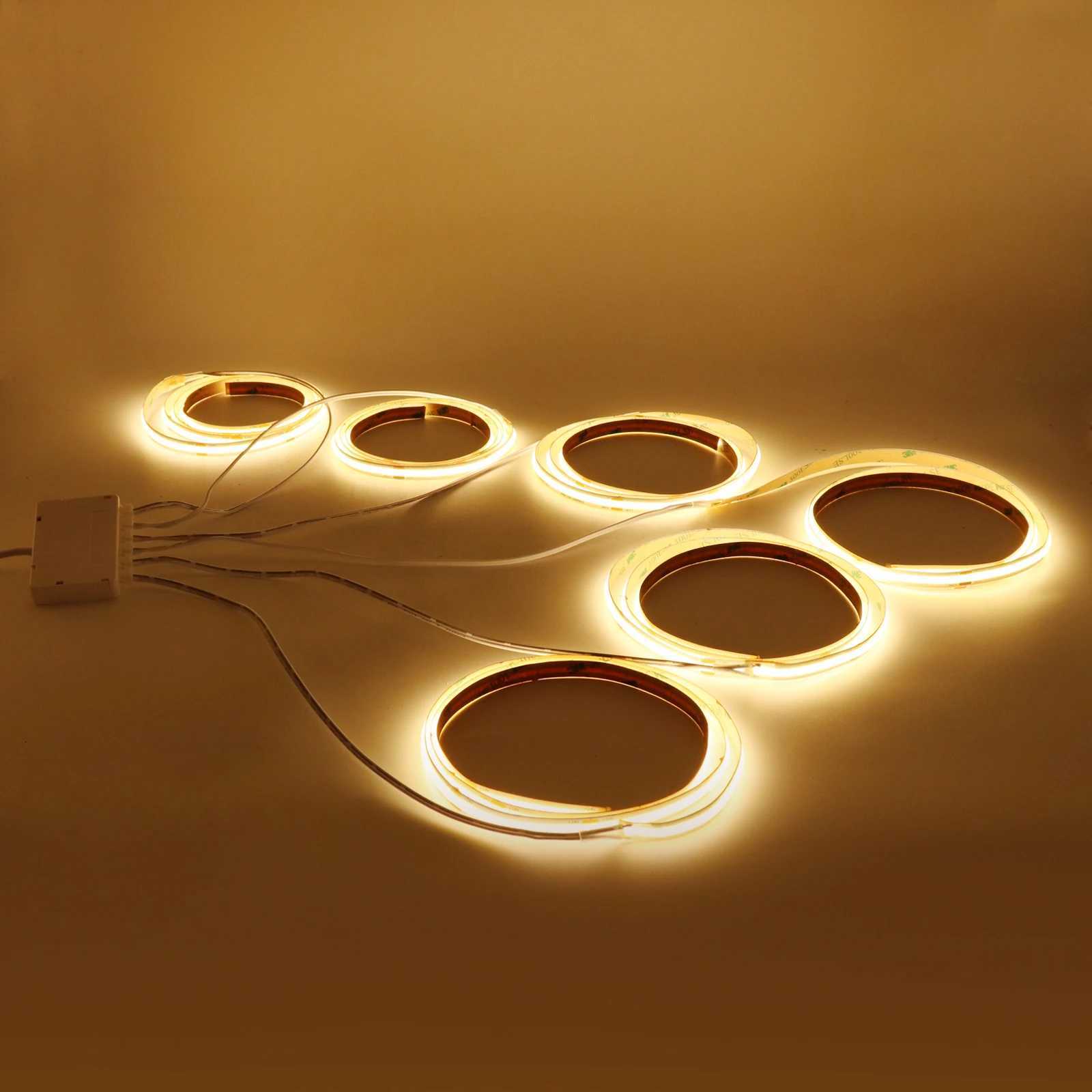 WiFi Tuya LED Cabinet Light Strip Kit Shelf Ribbon LED Light For Bookcase Collection Display Decor 480leds/m COB LED Strip Light M251129