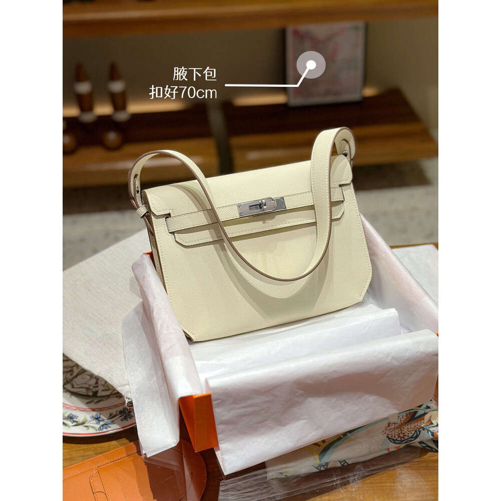 Depeohes Kelly hand-held briefcase, leather shoulder armpit bag, unisex crossbody messenger bag