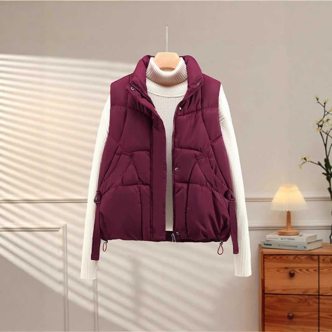 Womens Puffer Vest Jackets Sleeveless Padded Gilet Coat Trendy Full Zip Outerwear Jackets Sleeveless Padded Jackets OuterwearT251129