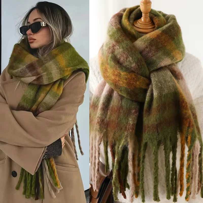 NEW Luxury Winter Thick Warm Scarf Women Cashmere Shawl and Wraps Neckerchief Bufanda Female Long Tessel Echarpe 2025J251129