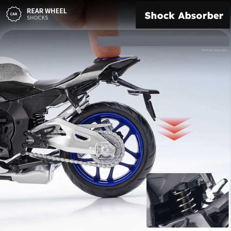 1/12 YAMAHA YZF-R1M 2022 Toy Motorcycle Model RMZ City Diecast Racing Sport Motorbike Miniature Collection Gift For Boy Children J251129