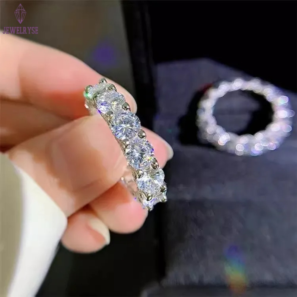 Choucong Brand Designer Gorgeous Sparkling Luxury Jewelry Wedding Rings Real 100% 925 Sterling Silver Round Cut White Moissanite Diamond Women Engagem
