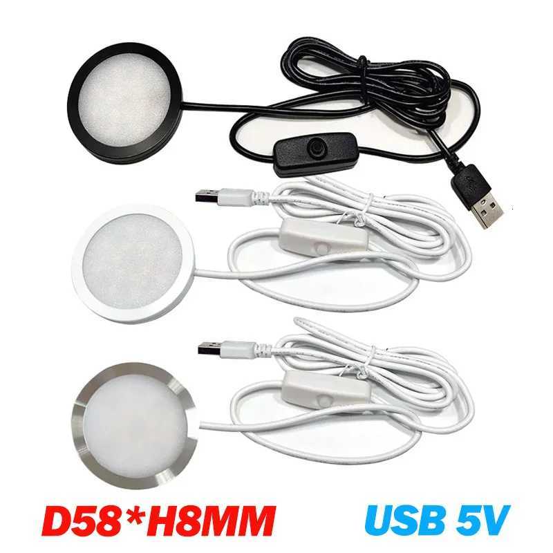 LED 5V USBUnder Cabinet Puck Light Display Case Shelf Counter Lighting Caravan Camper Motorhome Interior Spot Lamp With Switch M251129