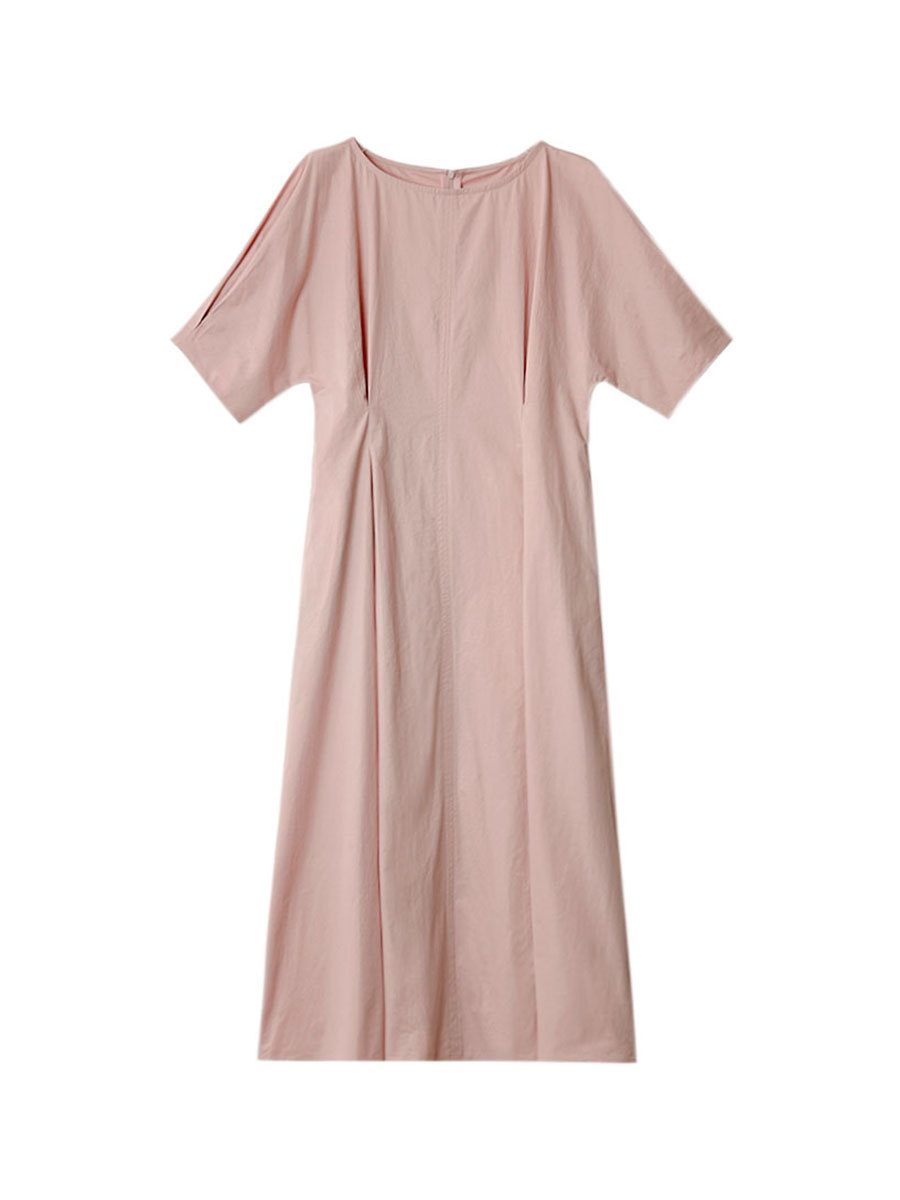 G8100 Spring and summer Korean style new shirt dress women's zipper knee-length skirt
