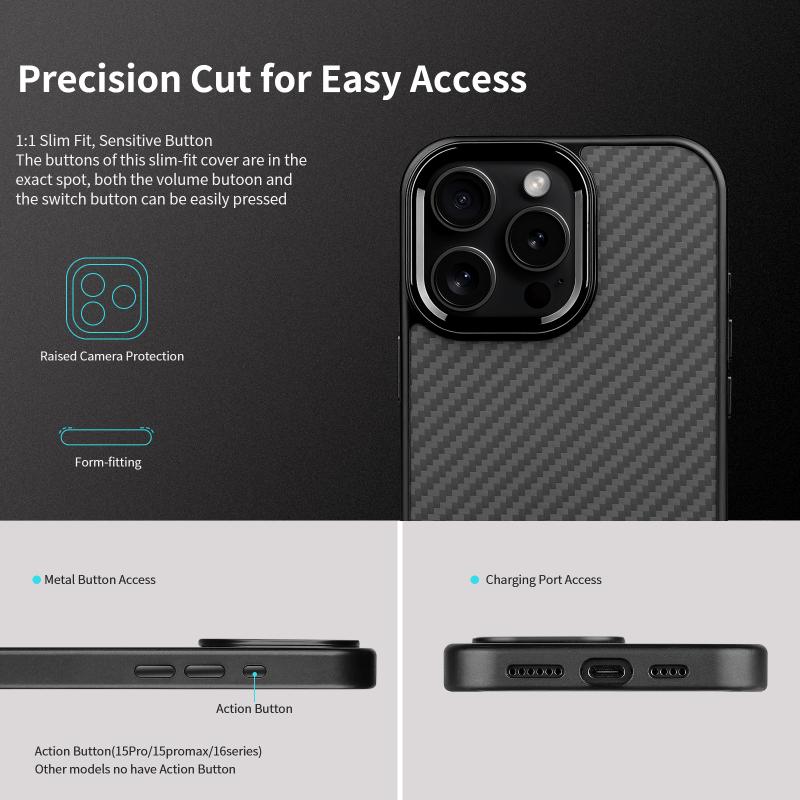 New Metal Frame Kevlar Phone Case for iPhone16/15/14/13/12 Pro max 15 Apple 14 13 1Pro