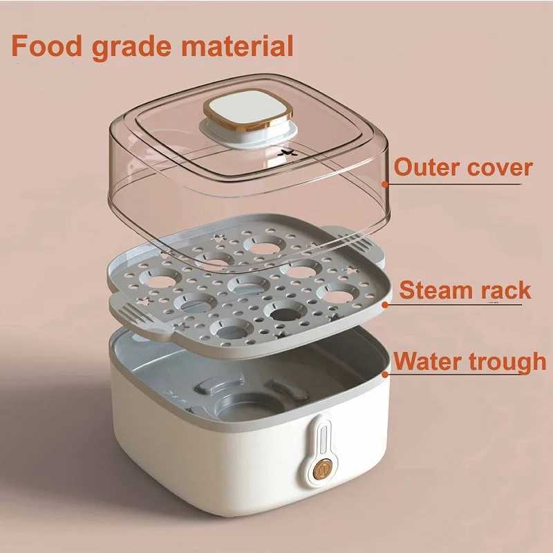 300W Egg Cooker Multi-layer Electric Steamer Multifunctional Breakfast Machine Auto Power Off Steaming Vegetable Steamer 220V C251129