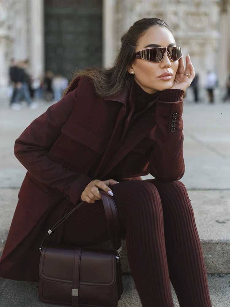 Casual Woolen Vests Womens Autumn Leisure Version V-ne Workwear Functional Vest No Button Pure Color Commute SleT251129