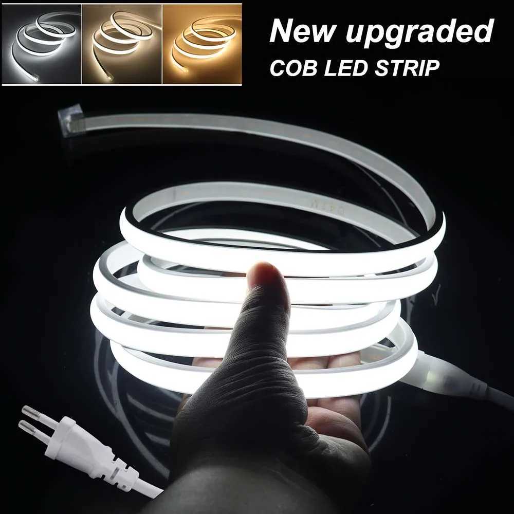 High Brightness 220V COB Neon LED Strip Light Dimmable 288LEDs/m Waterproof Led Tape Ribbon for Bedroom Kitchen Outdoor Lighting M251129