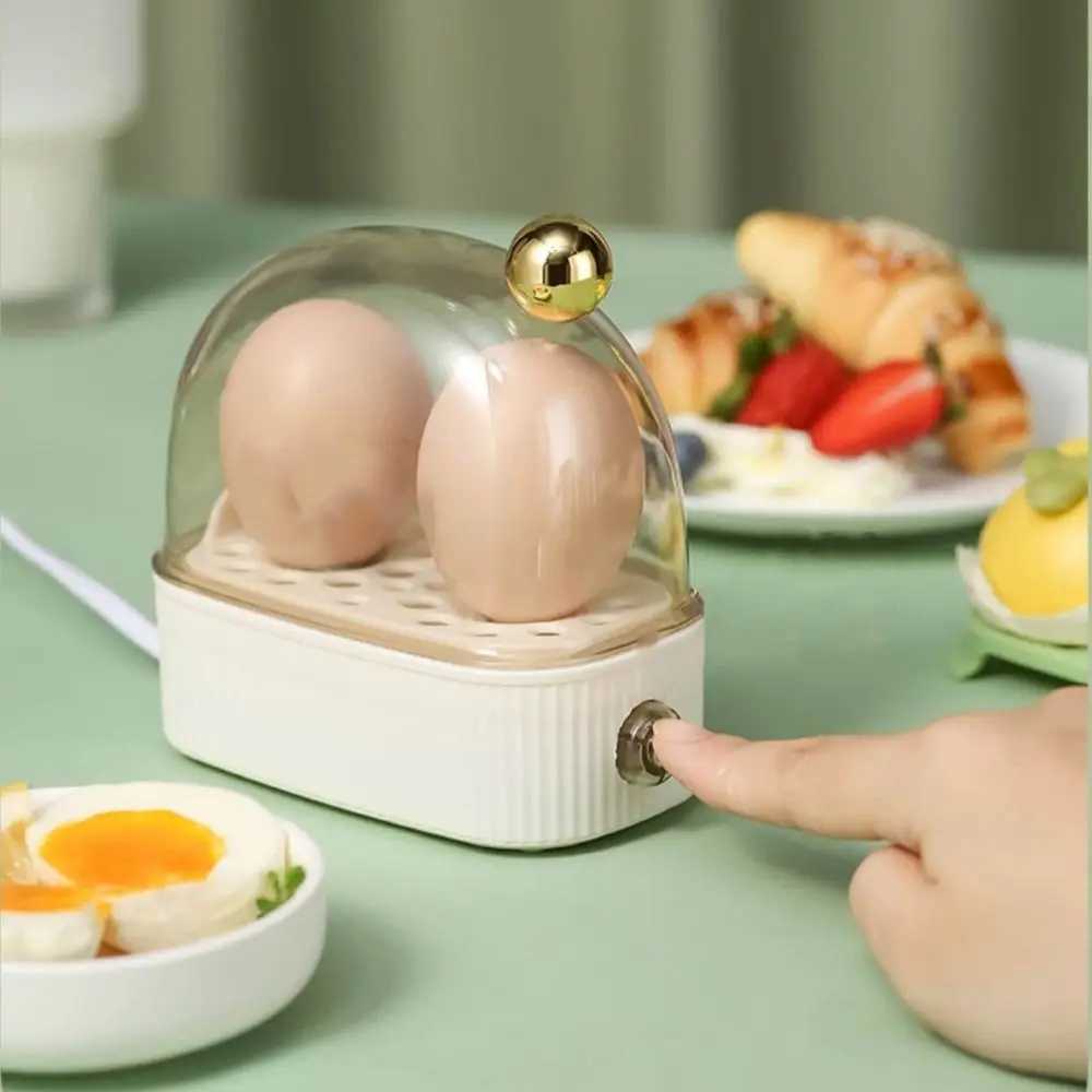 Electric Egg Boiler Automatic Cooker Rapid Egg Boiler Breakfast Machine Multi-Function Egg Cooker 2 Eggs Portable Food Steamer C251129