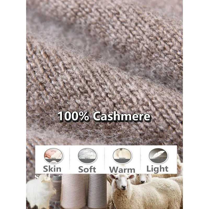 Women 100 Cashmere Beanie Hat Satin Lined Knit Slouchy Silk Lining Foldable Winter Warm Soft Bonnet Cold Weather AccessoryXJ251129