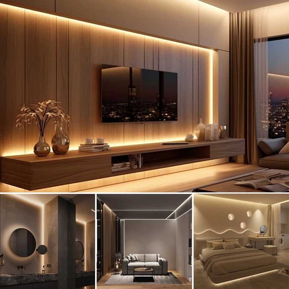 Super Bright 220V COB LED Strip Light 288LEDs/m IP65 Waterproof with EU/AU Switch Plug CW/WW/NW for Room Garden Decor Lighting M251129