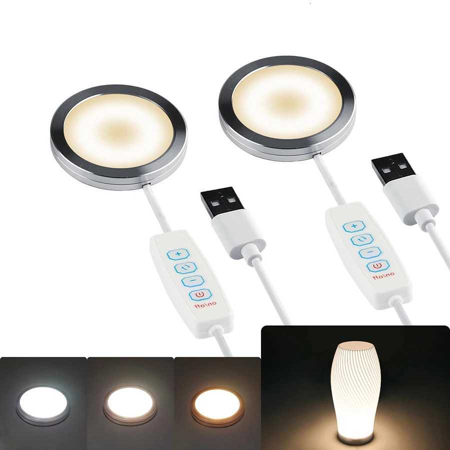 USB Ultra-Thin Aluminum Alloy Lamp LED Spotlight Cabinet Light 5V Low Voltage Touch Dimming Showcase Decorative Downlight M251129
