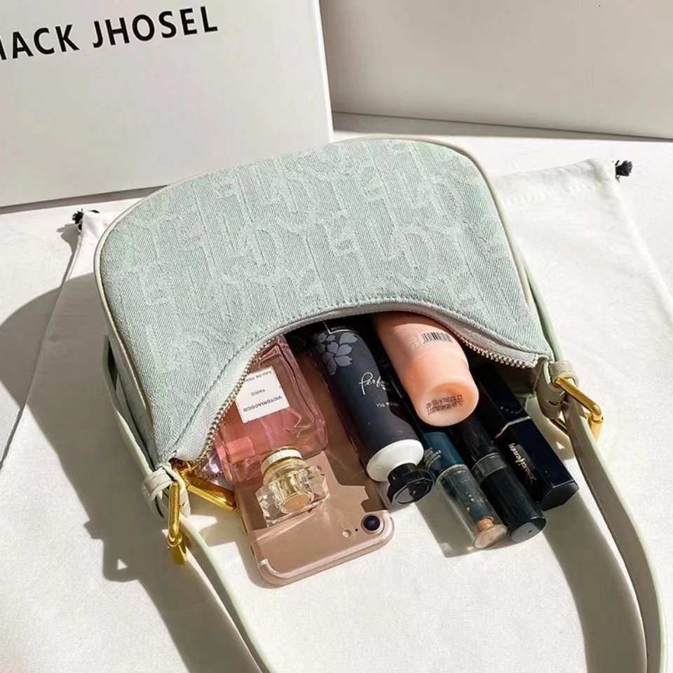 2025 New Designer Bag Hong Kong Kjhosel PU Niche Canvas Stick Underarm For Women's Autumn And Summer New Shoulder