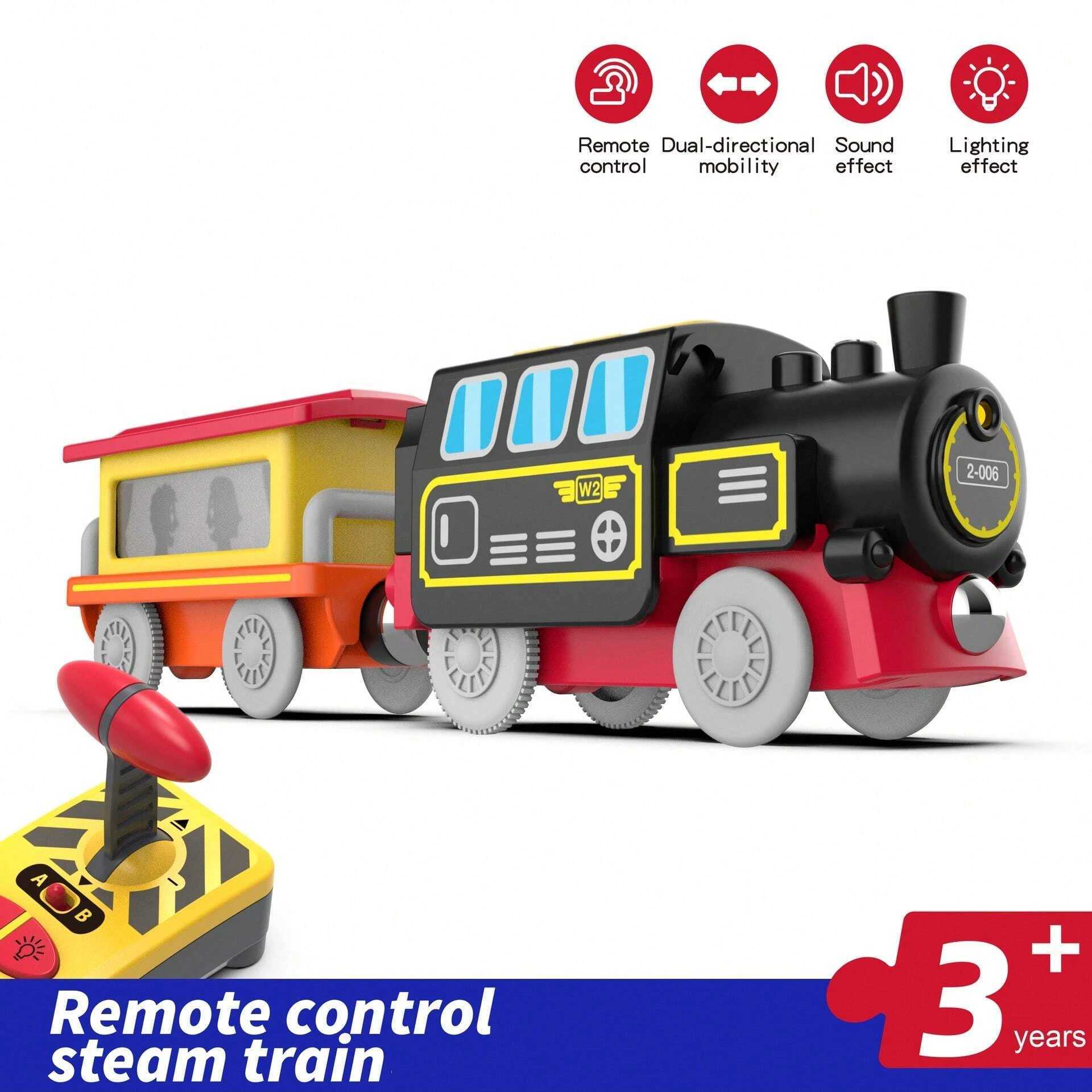 Magnetic Slot Diecast Car RC Electric Train Track Sets Fit for All Wood Railway Track Accessories Christmas Gift for Children J251129