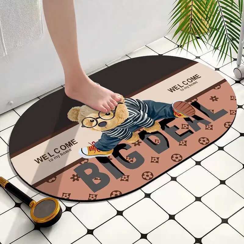 Bathro floor mat diat d non-slip absorbent cushion toilet kitchen foot cushion toilet door toilet carpet H251129