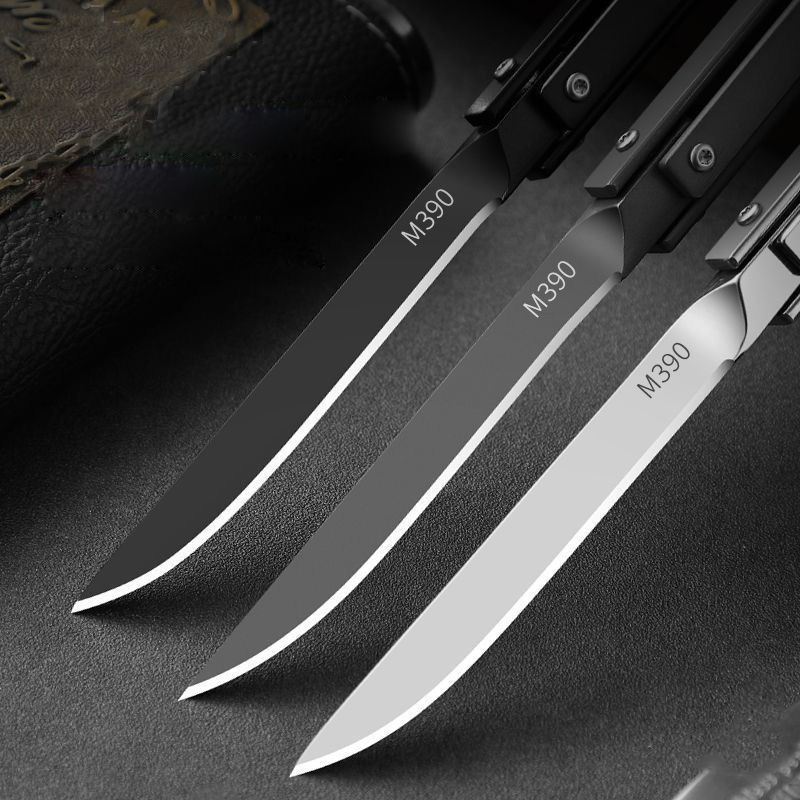 M390 Outdoor Folding Knife Self-defense Wilderness Survival Multi Functional Tool Window-breaking Peeling Barbecuing Sharp Pocket Knife Portable