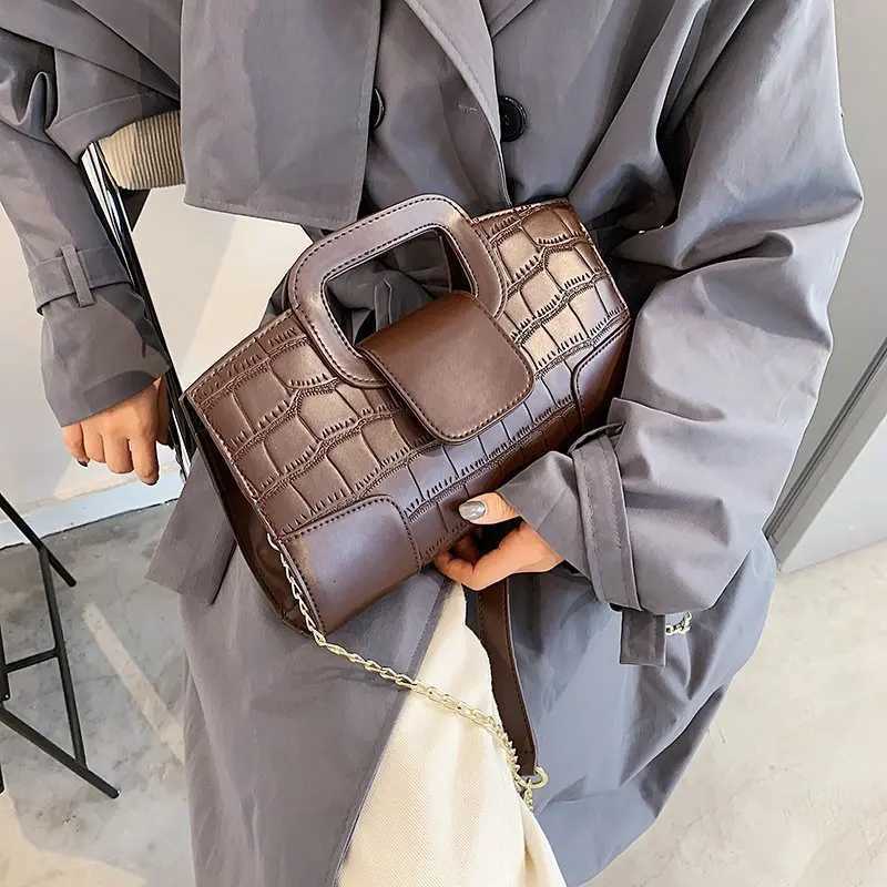 2025 New Retro Bags Crocodile Pattern Handbag Chain Shoulder Cross Bag Womens Bag K251128