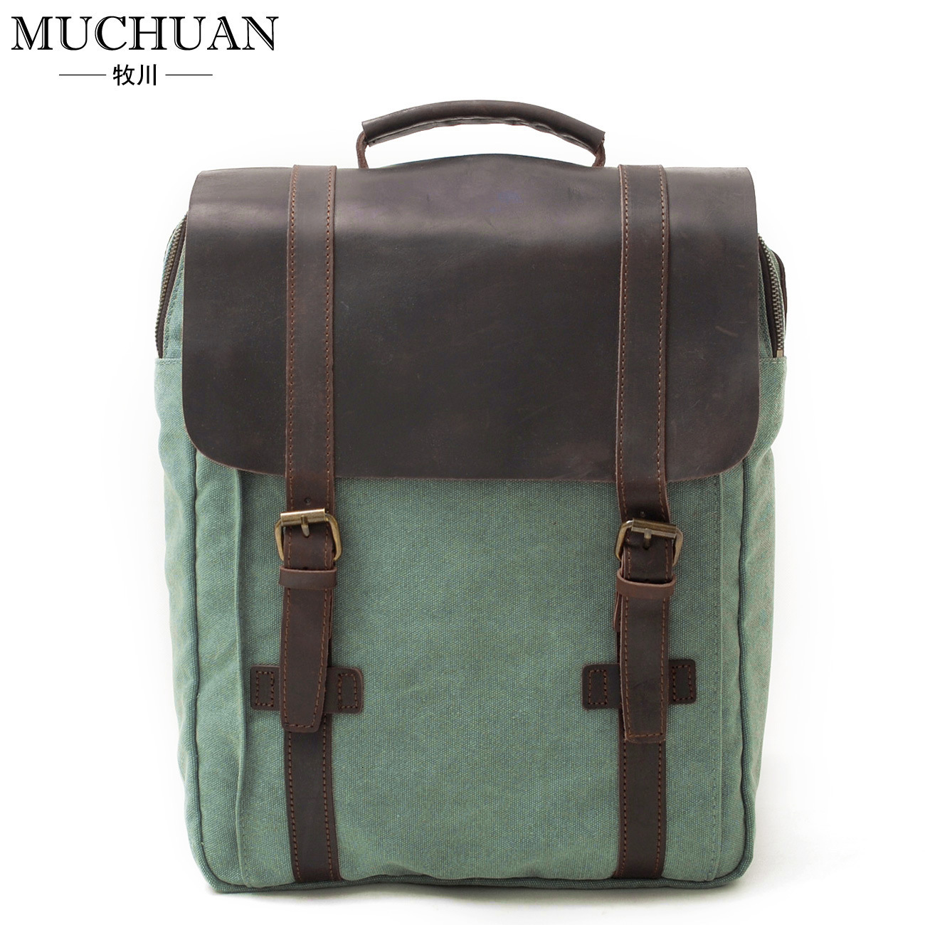 Fashion Male Backpack Leather military Canvas backpack Men backpack women school backpack school bag bagpack rucksack mochila 250313