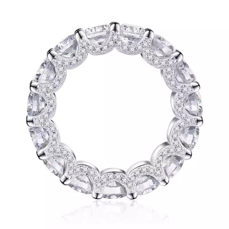 Trendy Jewelry Full Diamond CZ Wheel Finger Ring Women Sparkle Micro Inlaid Cubic Zirconia CZ Geometric Ring for Women