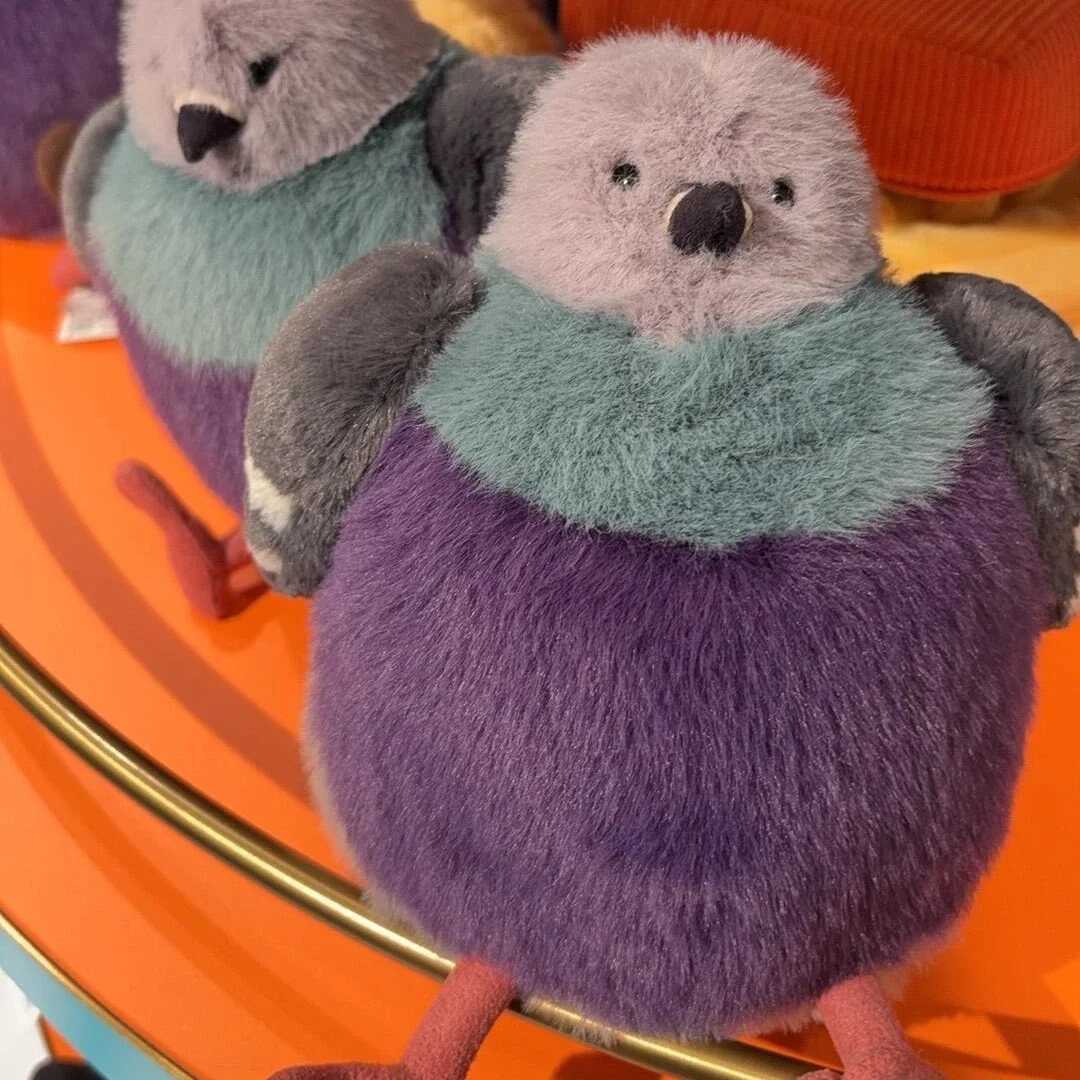 Lovely Fluffy Pigeon Plush Toy Cute Soft Bird Stuffed Cuddly Doll Soothe Sleep Birthday Gifts Girl He Decor C251202