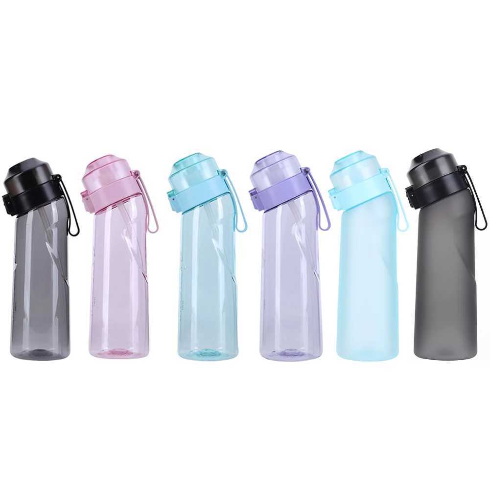 Flavored Water Bottle with 7 Flavour Pods Air Water Up Bottle Frosted Black 650ml Air Starter Up Set Water Cup for Camping SportT251129