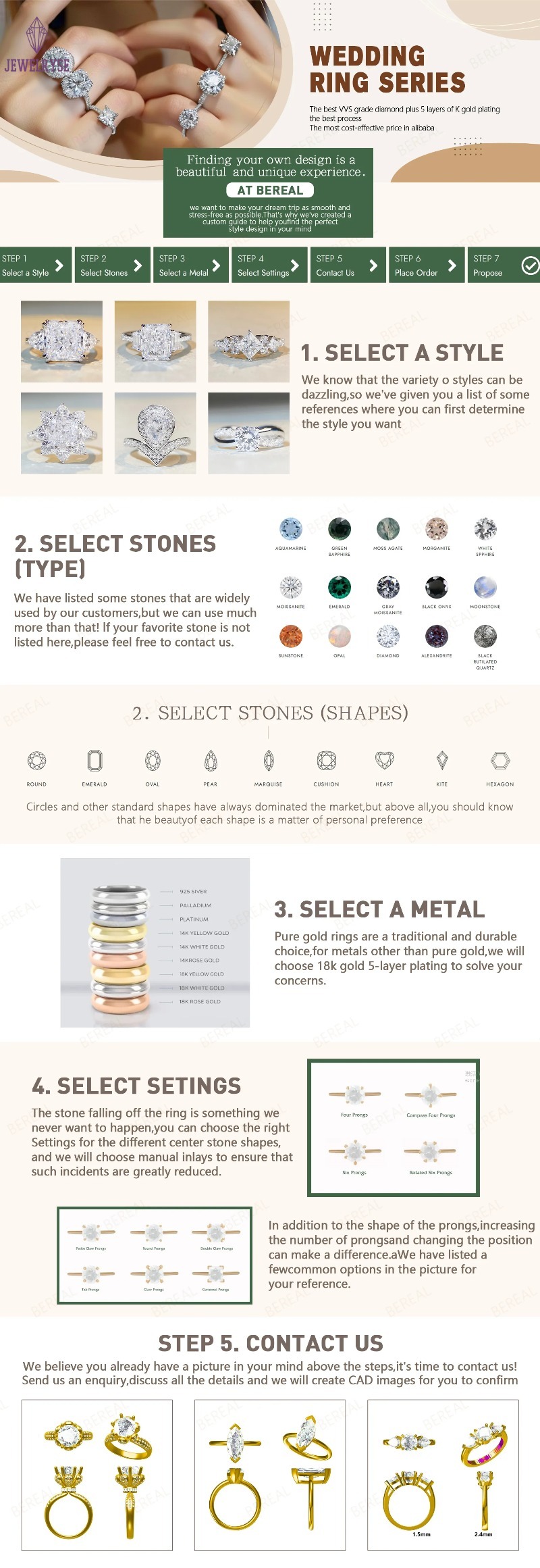 Wholesale 10K 14K 18K Gold Vvs Moissanite Engagement Rings Women 925 Silver Diamond Emerald Radiant Oval Cut Gold Ring Jewelry