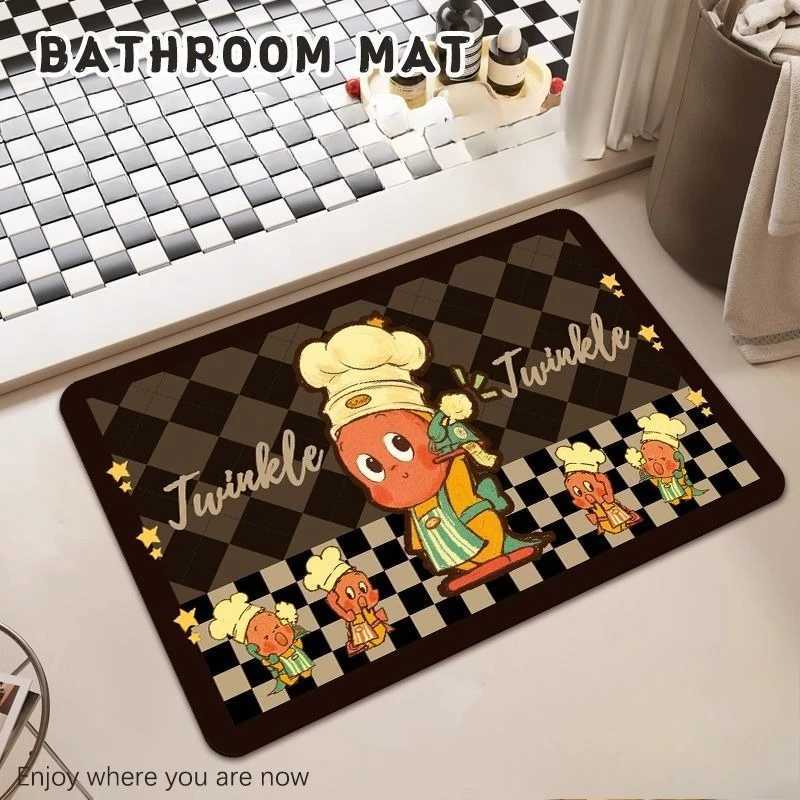 Cartoon diat d toilet absorbent floor mat toilet non-slip upholstered bathro door floor mat H251129