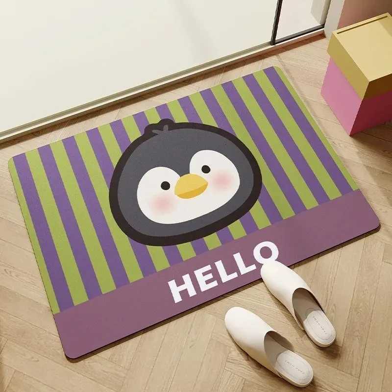 Bathro diat d cushion toilet floor mat toilet absorbent floor mat non-slip mat dry and wet separation carpet H251129