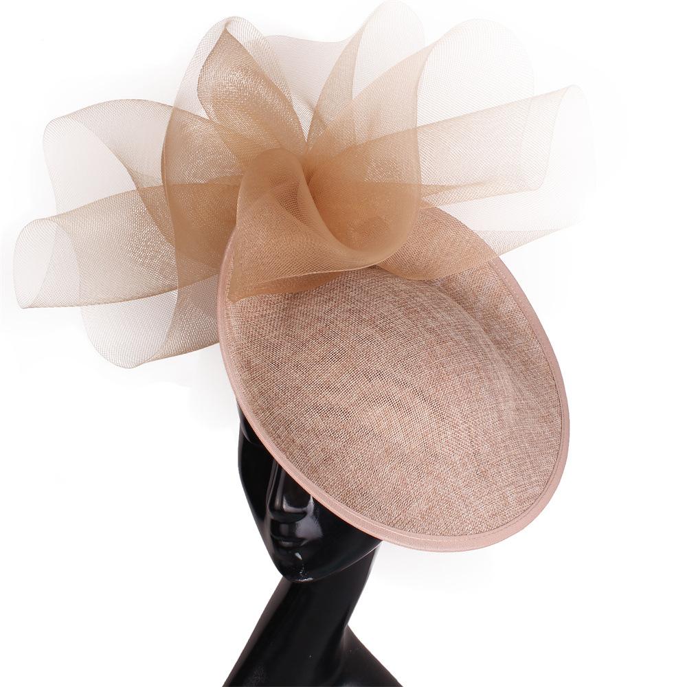 Beautiful Fascinator Hat For Women Elegant Weddings Pillbox Cap With Flower Luxury Party Derby Femme Mariage Chapeau