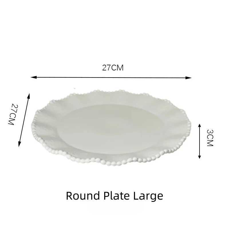 Luxury Ceramic Pearl Dinnerware Plates Set Luxury Chic Breakfast Plates Stylish He Kitchen Tableware for Daily Dining Y251129