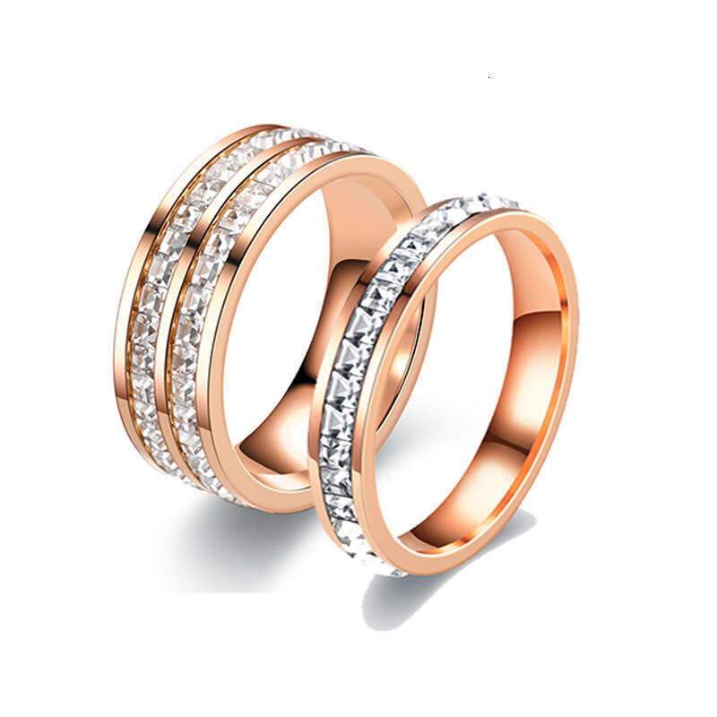 tiktok influencer inspired dual size titanium steel wedding band combined circular design