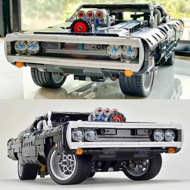 Technical Car Dodged Charger Racing Car Building Blocks Model Movie Fast And Furious Famous Vehicle 42111 Bricks Boy Toys Gifts J251129