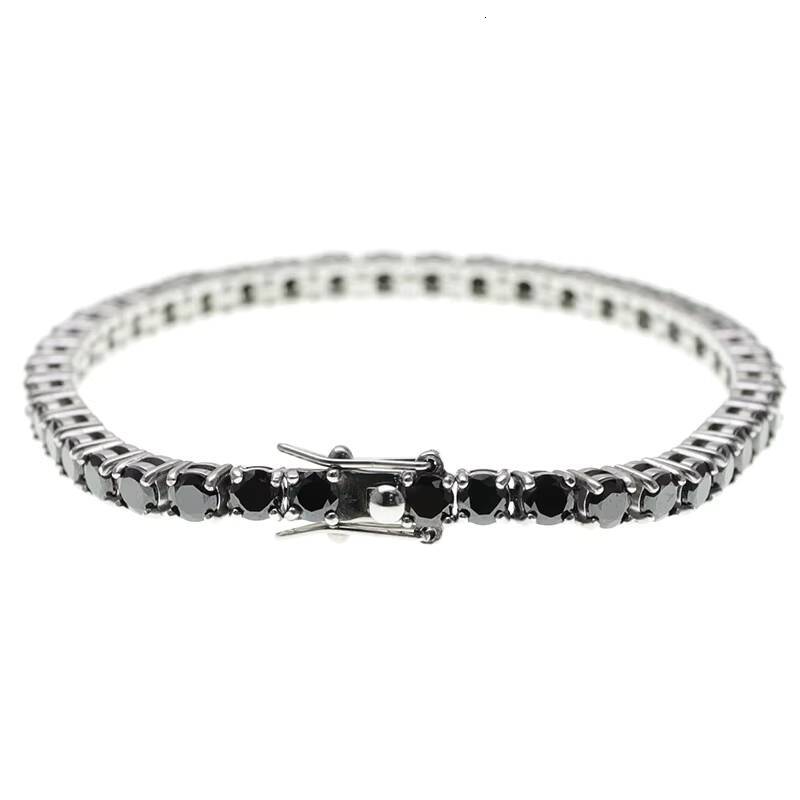 European American Hip Hop Stainless Steel Zircon Bracelet New INS Explosion Effect Multi-Specification Tennis Fashion Bracelet