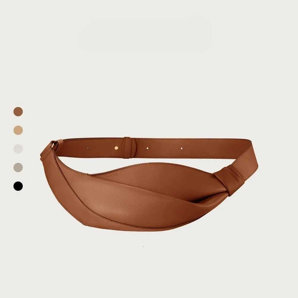 2025 New large capacity pillow shaped personalized niche travel smooth cowhide crossbody bag H251128