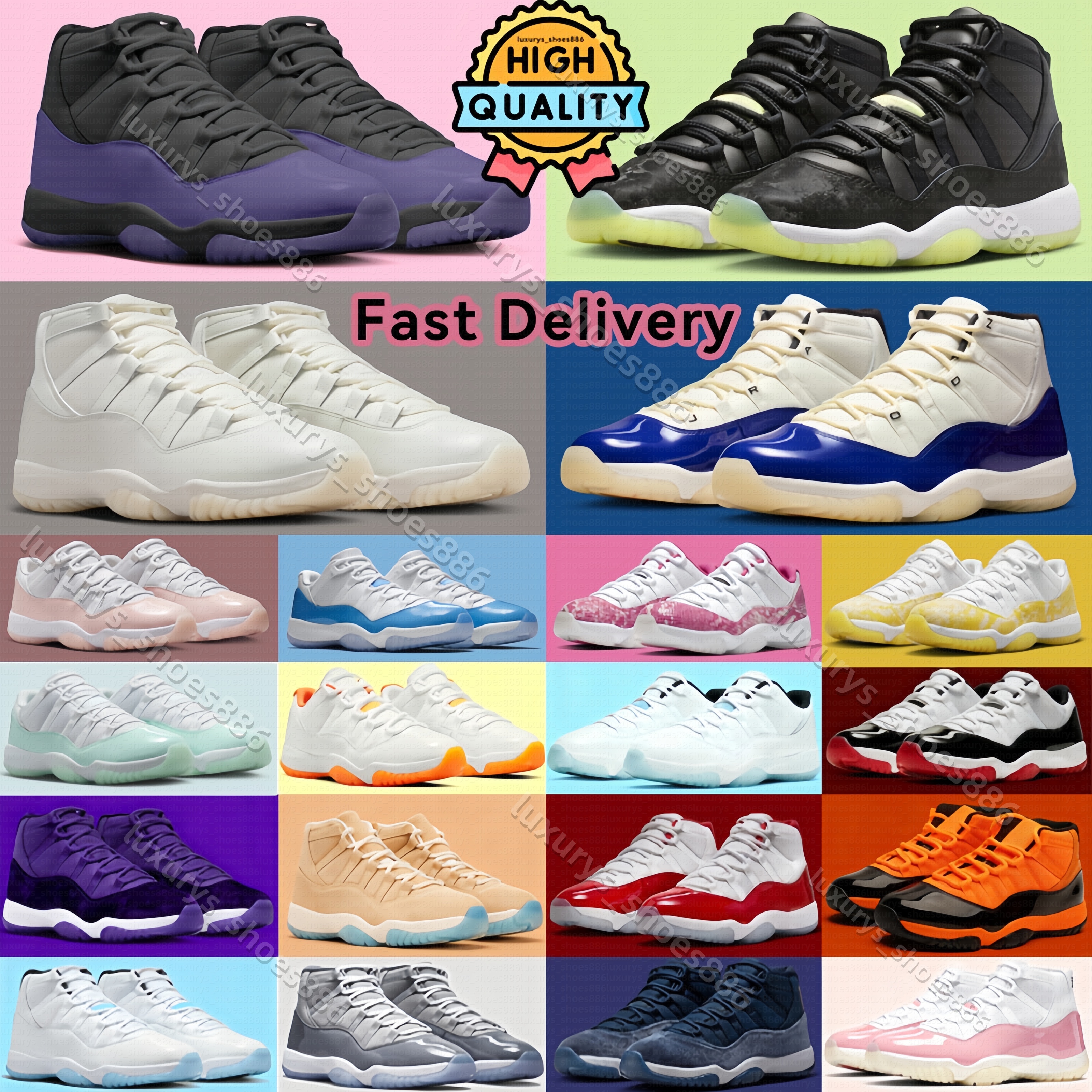 Basketball Shoes sneakers 11 11s Mens Inner Beast H Town 285 Grand Finale Purple Rain Bred Neapolitan Gamma Blue Cherry Cool Grey Space Jam men women trainers sports