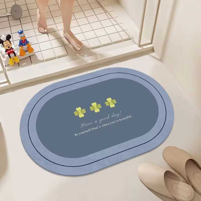 Bathro non-slip floor mat anti-drop diat d quick-drying toilet shower board foot mat toilet door mat H251129