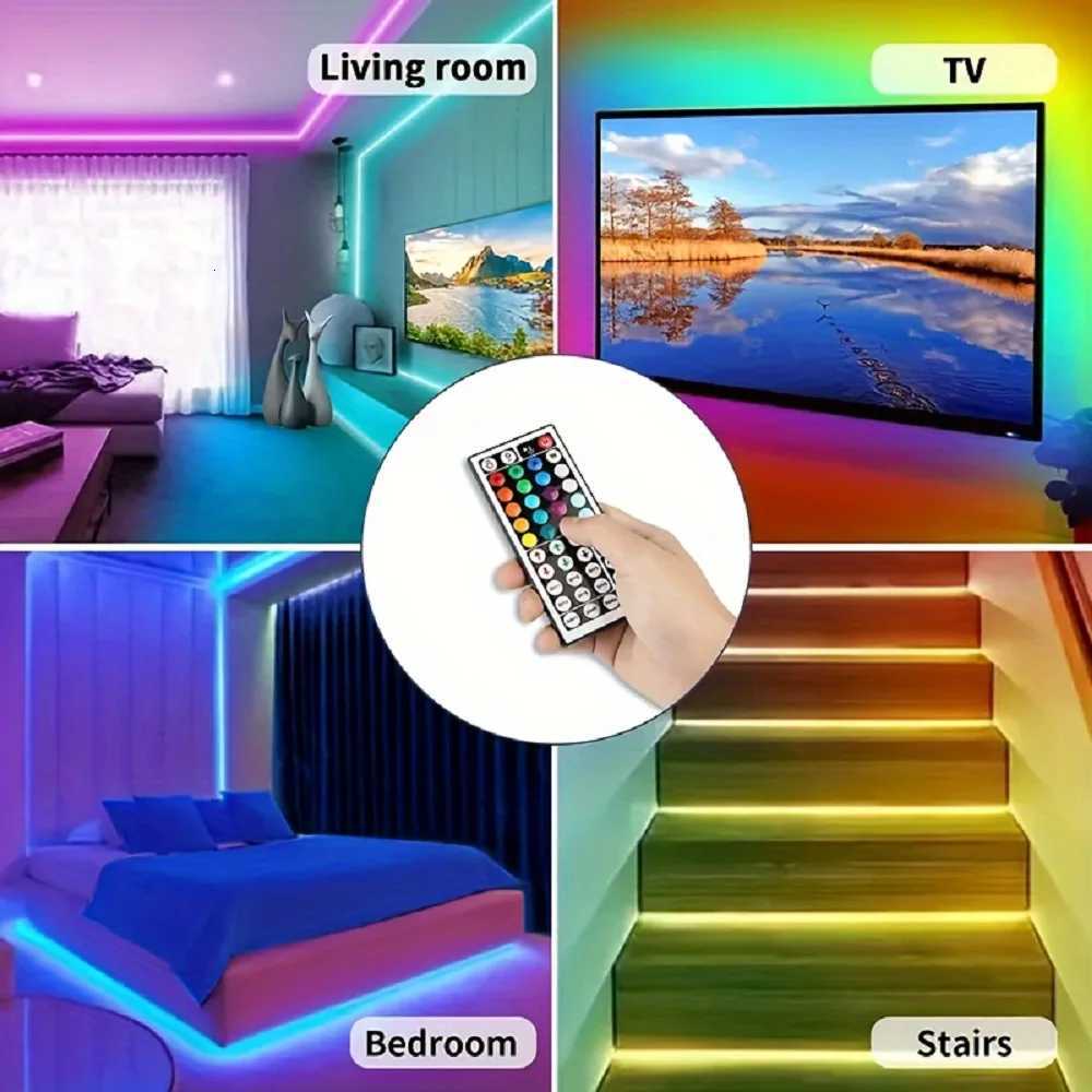 USB 1-30M LED Light Strip RGB 5050 Bluetooth APP Control Luces Led Color Change Lighting Music Sync for Party PC Living Room M251129