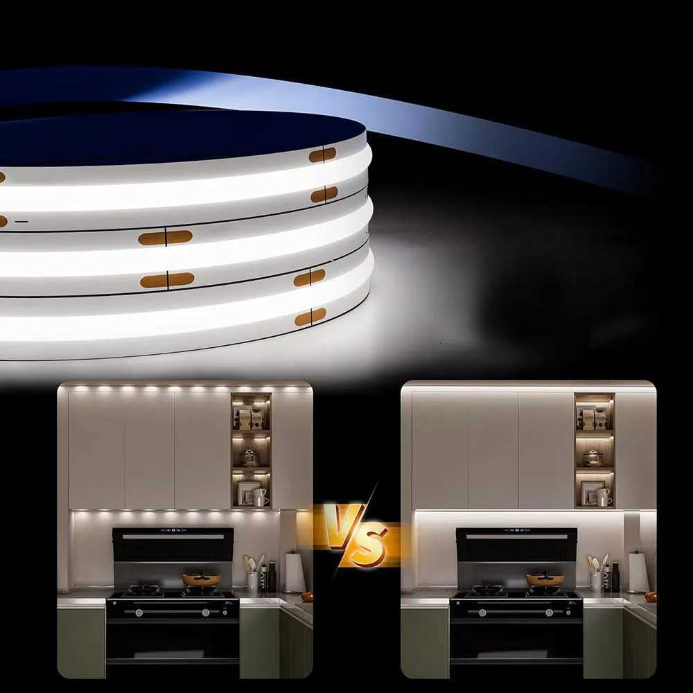Induction COB LED Strip Lights USB 5V COB Strip 1/3M Strip 1-6Pcs With Penetrating Wood Touch Dimmer Switch For ShowcaseCabinet M251129
