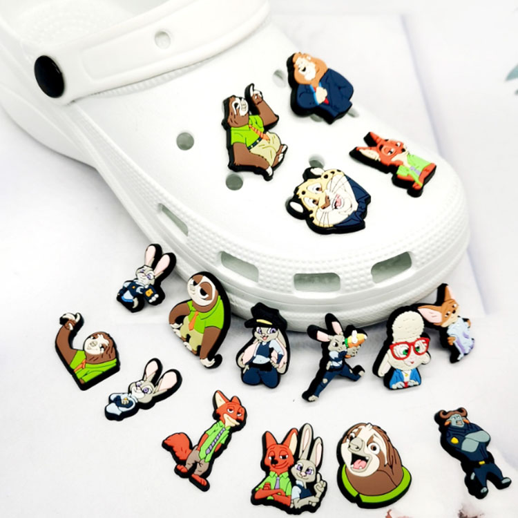cute cartoon animal shoe charms clog shoe flowers garden decoration buckle shoe part accessories pin