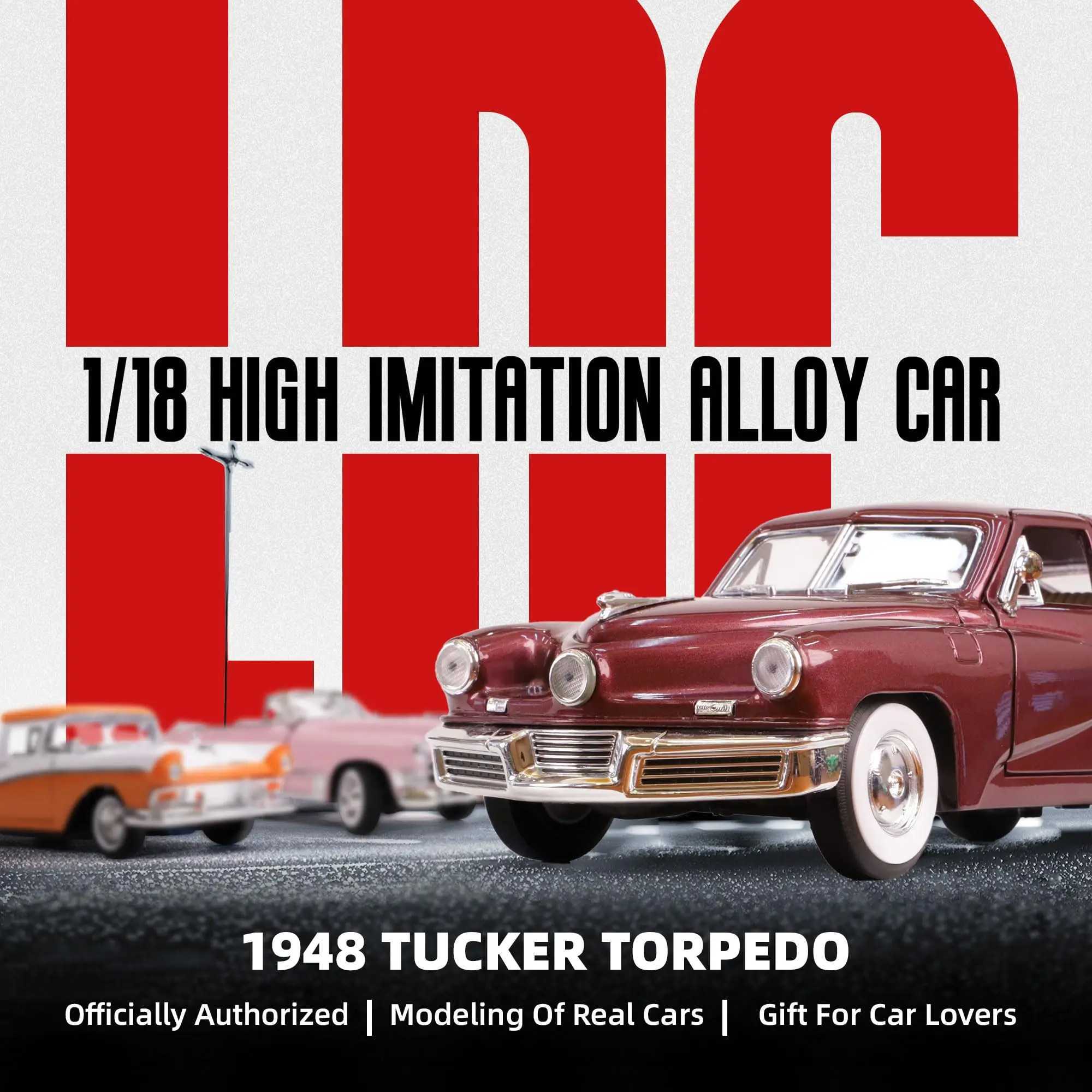 1948 Tucker Torpedo 1/18 Scale Die-Cast Metal Model Premium Classic Vintage Alloy Cars with Display Case J251129