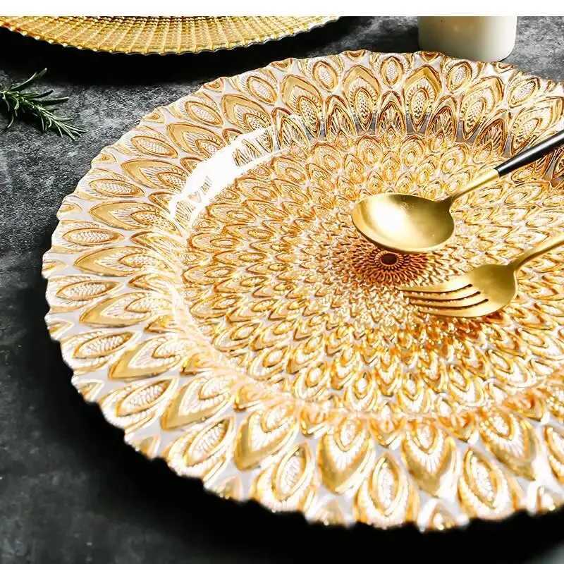Luxury Nordic Luxury Crystal Fruit Plate Western Food Large Household Tableware Living Ro Tea Table Decoration Crafts Y251129