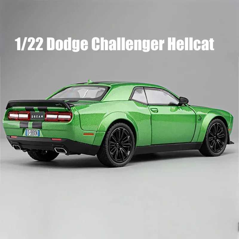 122 Dodge Challenger Redeye Hellcat Super Muscle Sports Car Alloy Metal Diecast Car Model Sound Light Collection Hobbies Gift J251129