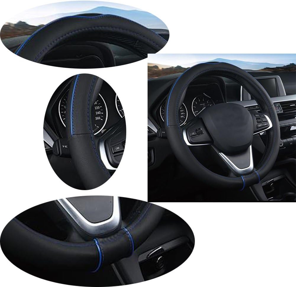 Soft Faux Leather Universal Steering Wheel Cover 38cm Car Styling Sport Auto Steering-wheel Covers Anti-slip Automotive Accessorie