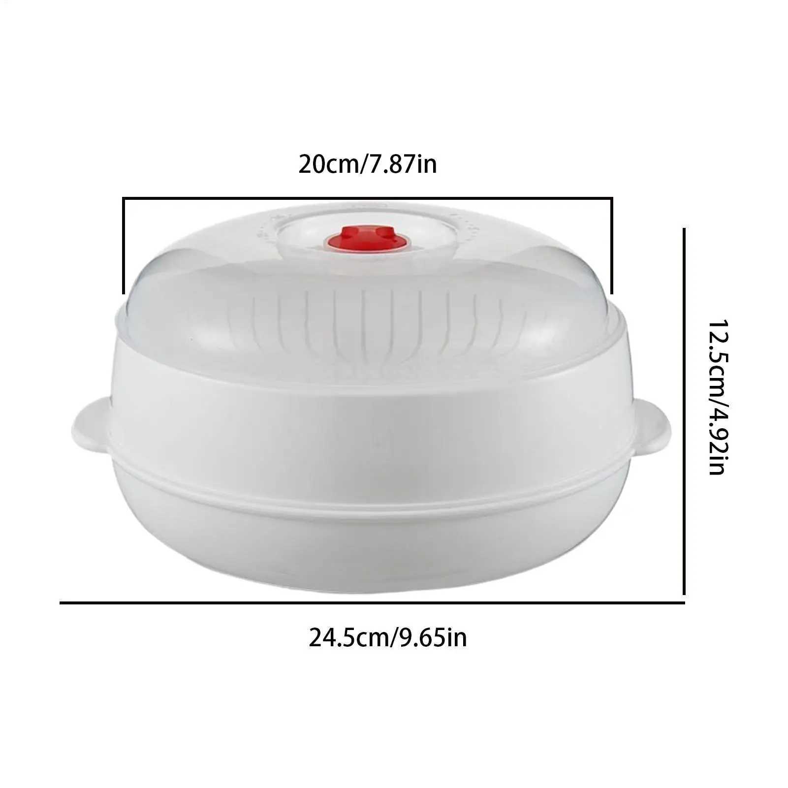 Food Grade PP Microwave Steamer with Lid Tray - Quick Cookware for Vegetables Rice Eggs Dumplings Kitchen Cookware C251129