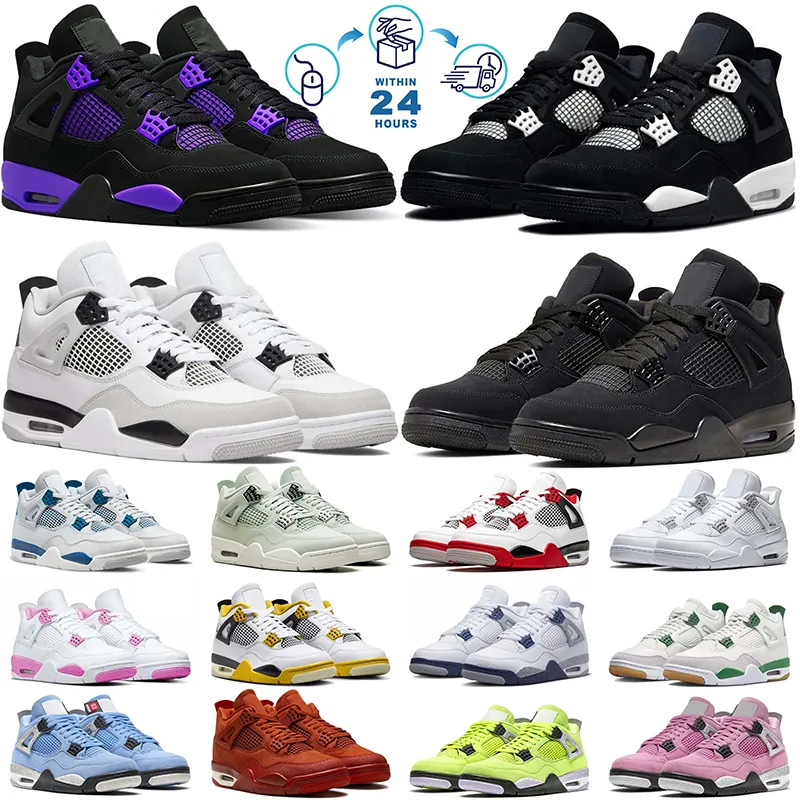 Designer Men Women 4 Basketball shoes Sneakers 4s Panda Military Black Cat White Oreo Red Thunder Lighing Outdoor Sports Trainers Sneaker