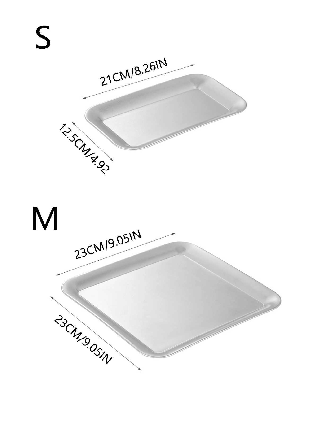 Luxury Square Stainless Steel Serving TrayCoffee TrayDesserts Elegant Serving Platters for Caf Restaurant Bathroom Tray Y251129