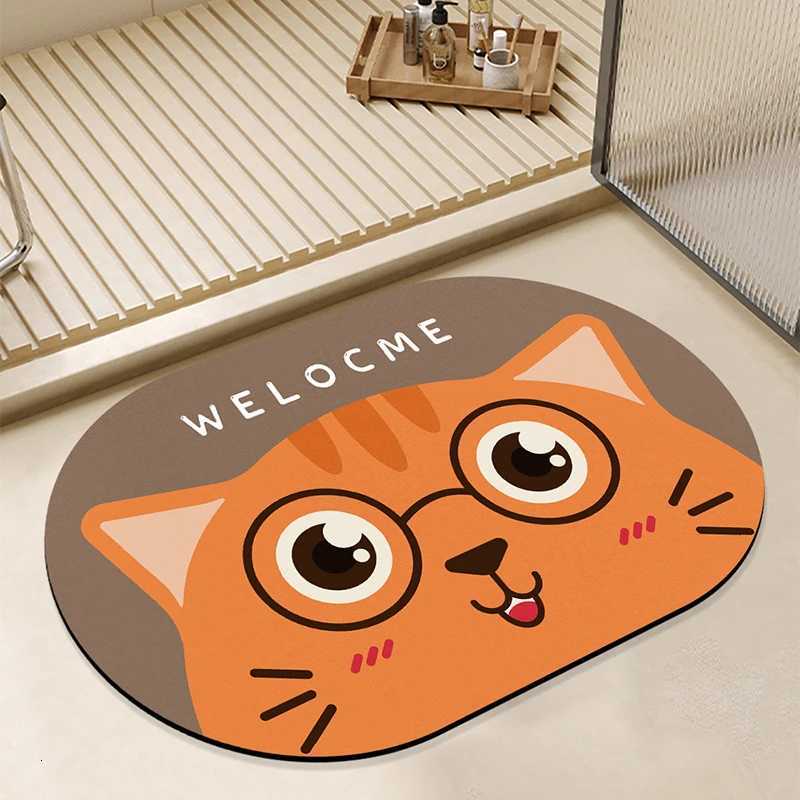 Cartoon cute diat d floor mat bathro and toilet door absorbent non slip quick-drying foot mat entrance door mat H251129