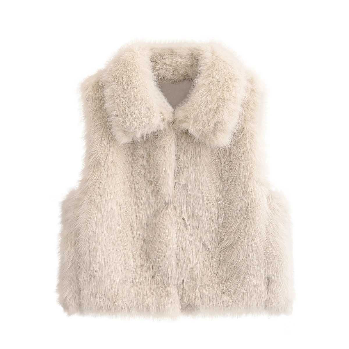 European and American Style Autumn/Winter New Arrival Short Thicker Fur-Like Vest for Women Sleeveless Cape Thick BlazerT251129