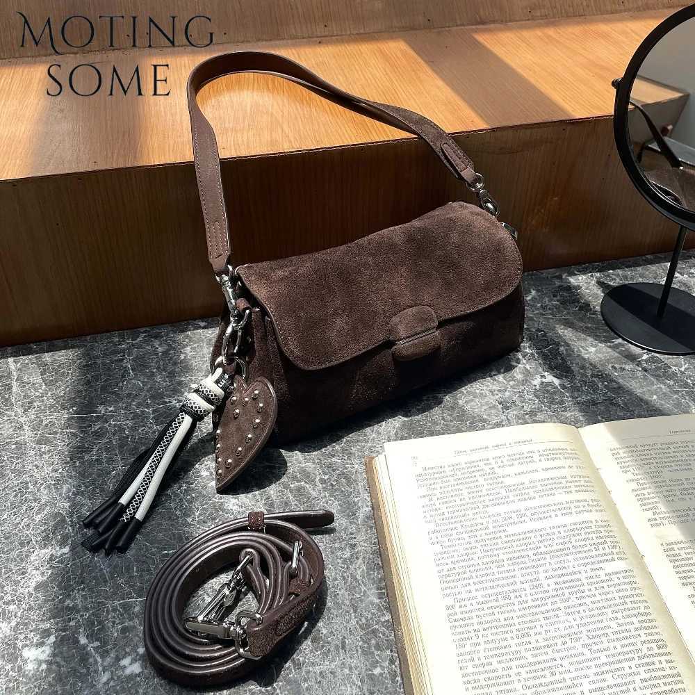 Motiingsome Mini Flap Bags Suede Genuine Small Bag Shoulder Crossbody Messenger Fashion Purse Summer Daily Satchel 2025 New K251128