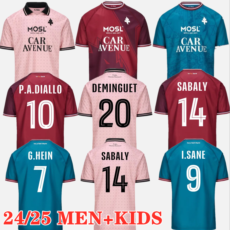 4XL 24/25 FC METZ Soccer Jerseys P. A.DIALLO JALLOW NIANE 03 04 MAZIZ UDOL maillots de foot YADE JOSEPH DANLEY SABALY home away 3rd VAGNER BOULAYA 2024 2025 football shirts
